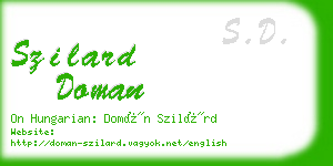 szilard doman business card